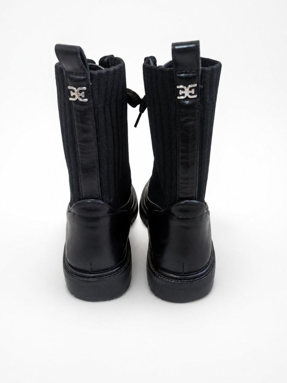 Sam Edelman Black Lace-Up Combat Boots Size 7 - Picture 2 of 10